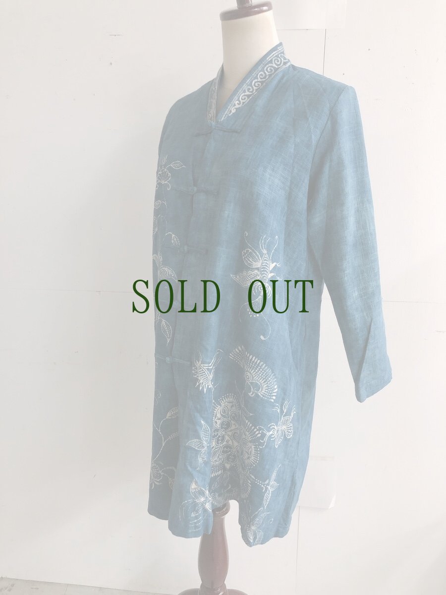 画像3: ガージア苗族、藍染・ろうけつ染めショート丈ワンピース（ミャオ族(革家)）木綿 (3)