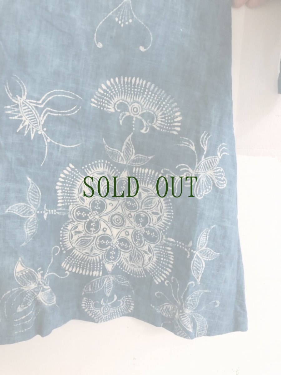 画像10: ガージア苗族、藍染・ろうけつ染めショート丈ワンピース（ミャオ族(革家)）木綿 (10)