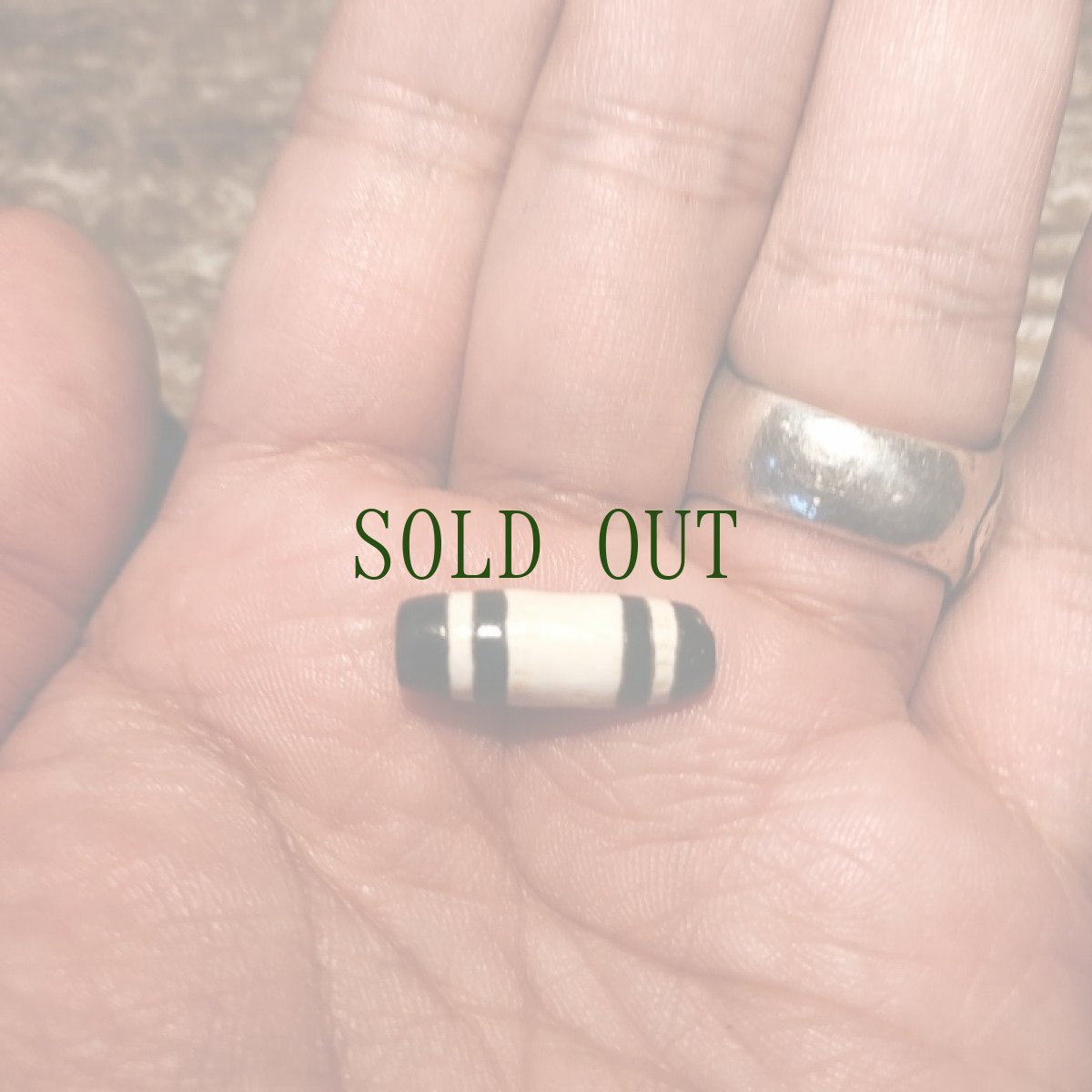 画像6: 古代ジービーズ（老天珠・Ancient dzi beads）線珠・黒白珠 (6)