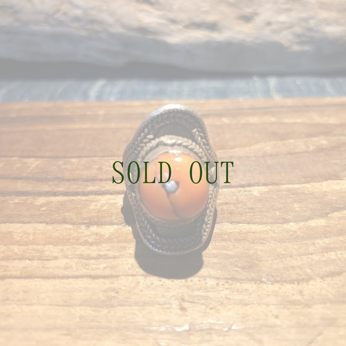 画像3: アンティーク・チベタンコーラル銀製リング(山さんご) (3)