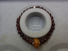 画像9: チベタン・ガゼル(羚羊角)と琥珀玉、薬師玉のブレスレット (9)