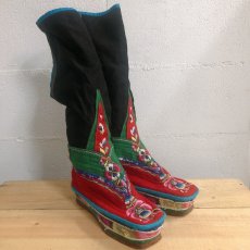 画像1: チベタンブーツ　民族靴　（Tibetan traditional shoes） (1)