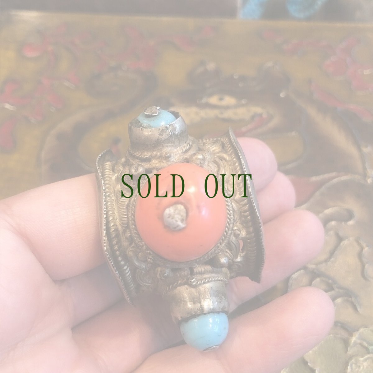 画像6: チベットの髪飾りリング(Tibetan old ornament ring)アンティーク・カムパ (6)