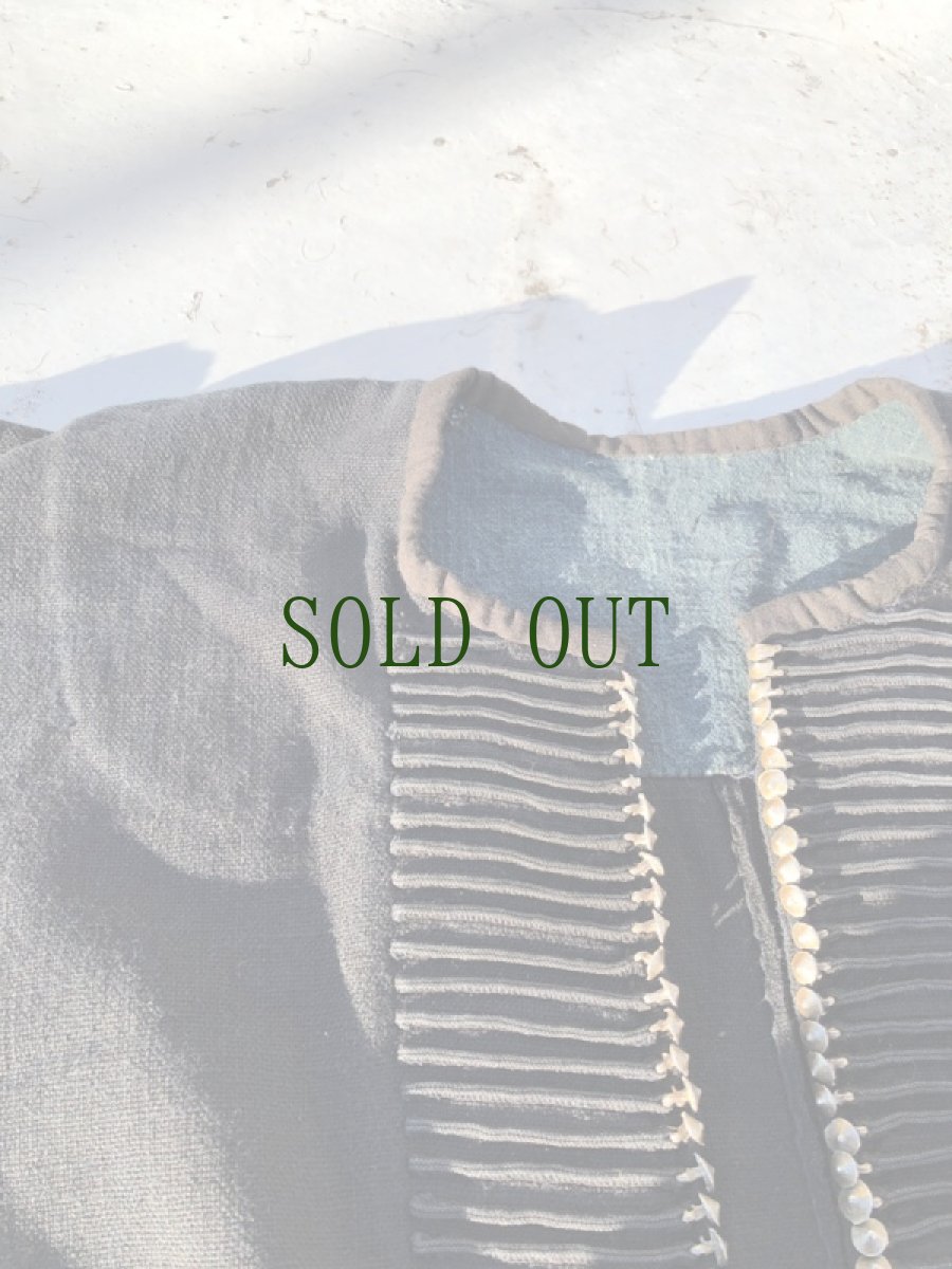 画像12: 雲南省金平県瑶族（jing ping yao）ヤオ族藍染ジャケット（綿麻製・ユニセックス）ビンテージ (12)