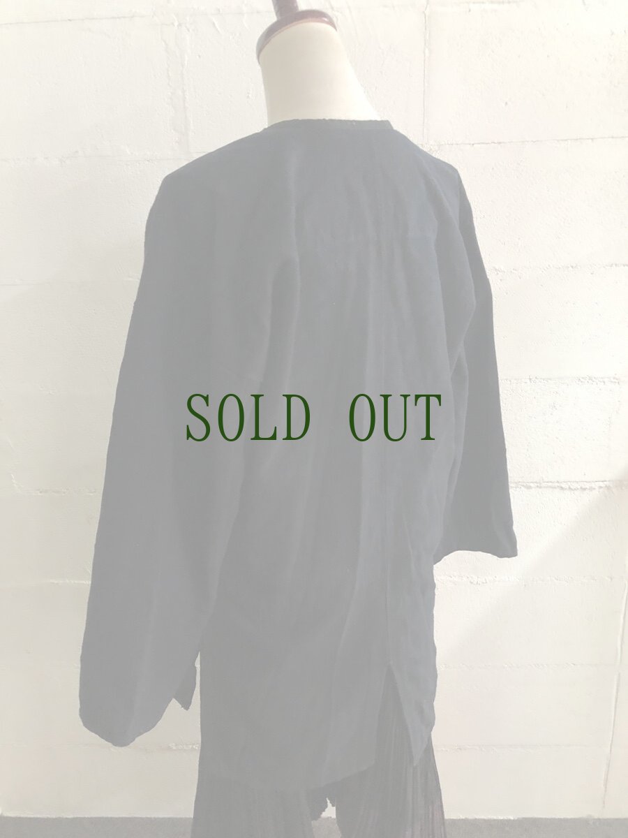 画像9: 雲南省金平県瑶族（jing ping yao）ヤオ族藍染ジャケット（綿麻製・ユニセックス）ビンテージ (9)