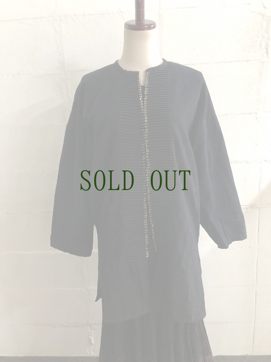 画像5: 雲南省金平県瑶族（jing ping yao）ヤオ族藍染ジャケット（綿麻製・ユニセックス）ビンテージ (5)