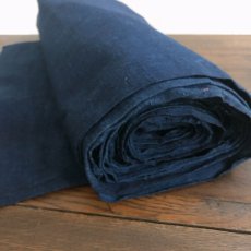 画像2: 貴州省ミャオ族　本藍染　手紬手織り木綿　反物　（約38cm×９m）　 (2)
