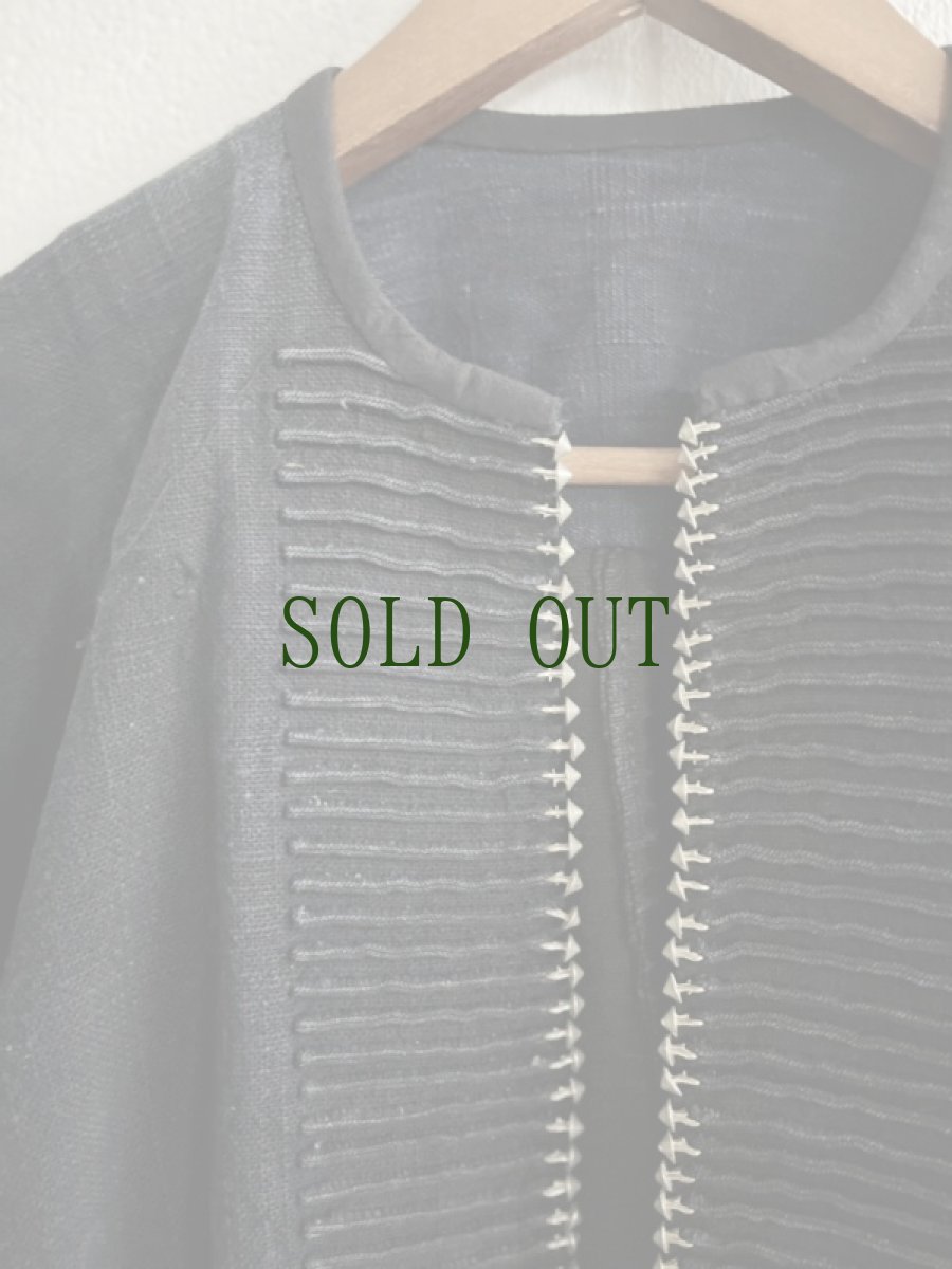 画像5: 雲南省金平県瑶族（jing ping yao）ヤオ族藍染ジャケット（綿麻製・ユニセックス）ビンテージ (5)