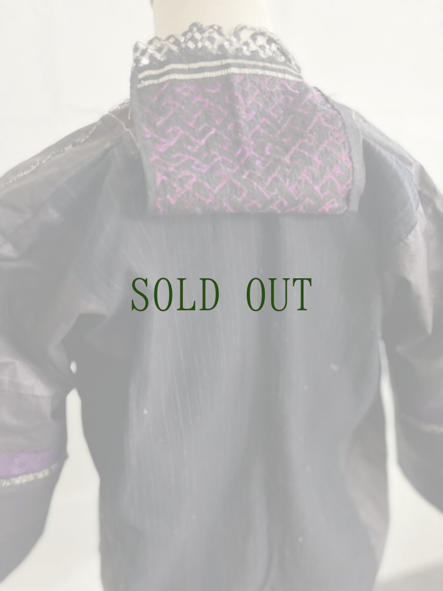 画像14: 錫繍・剣河苗族(jian he ミャオ族）　上衣（木綿藍染・亮布・錫繍） (14)