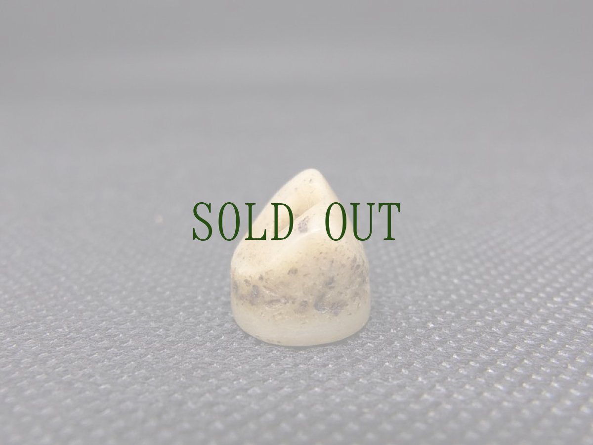 画像2: カパラの根付　(tibetan old kapala )　眉心骨・数珠玉 (2)