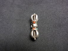 画像4: 純銀製、ドルジェ（金剛杵・チベット密教法具）数珠飾り (4)