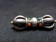 画像6: 純銀製、ドルジェ（金剛杵・チベット密教法具）数珠飾り (6)