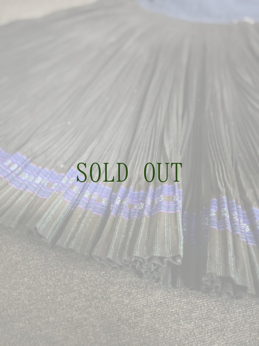 画像7: 貴州省貞豊苗族（ジェンフォン・ミャオ族 ）プリーツ巻きスカート　木綿・ヴィンテージ (7)