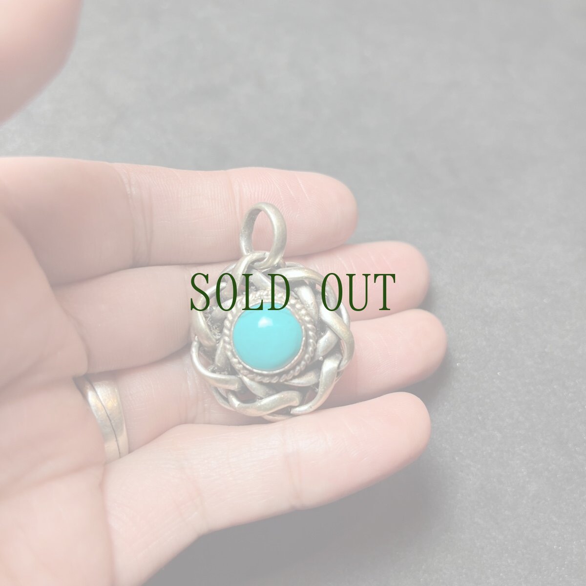 画像6: チベット　蔵銀製ターコイズのペンダントトップ (6)