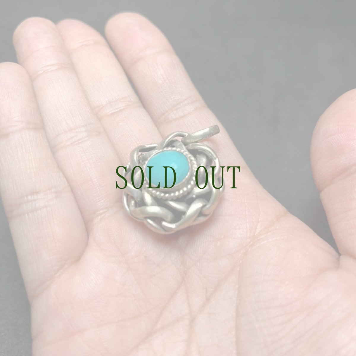 画像5: チベット　蔵銀製ターコイズのペンダントトップ (5)