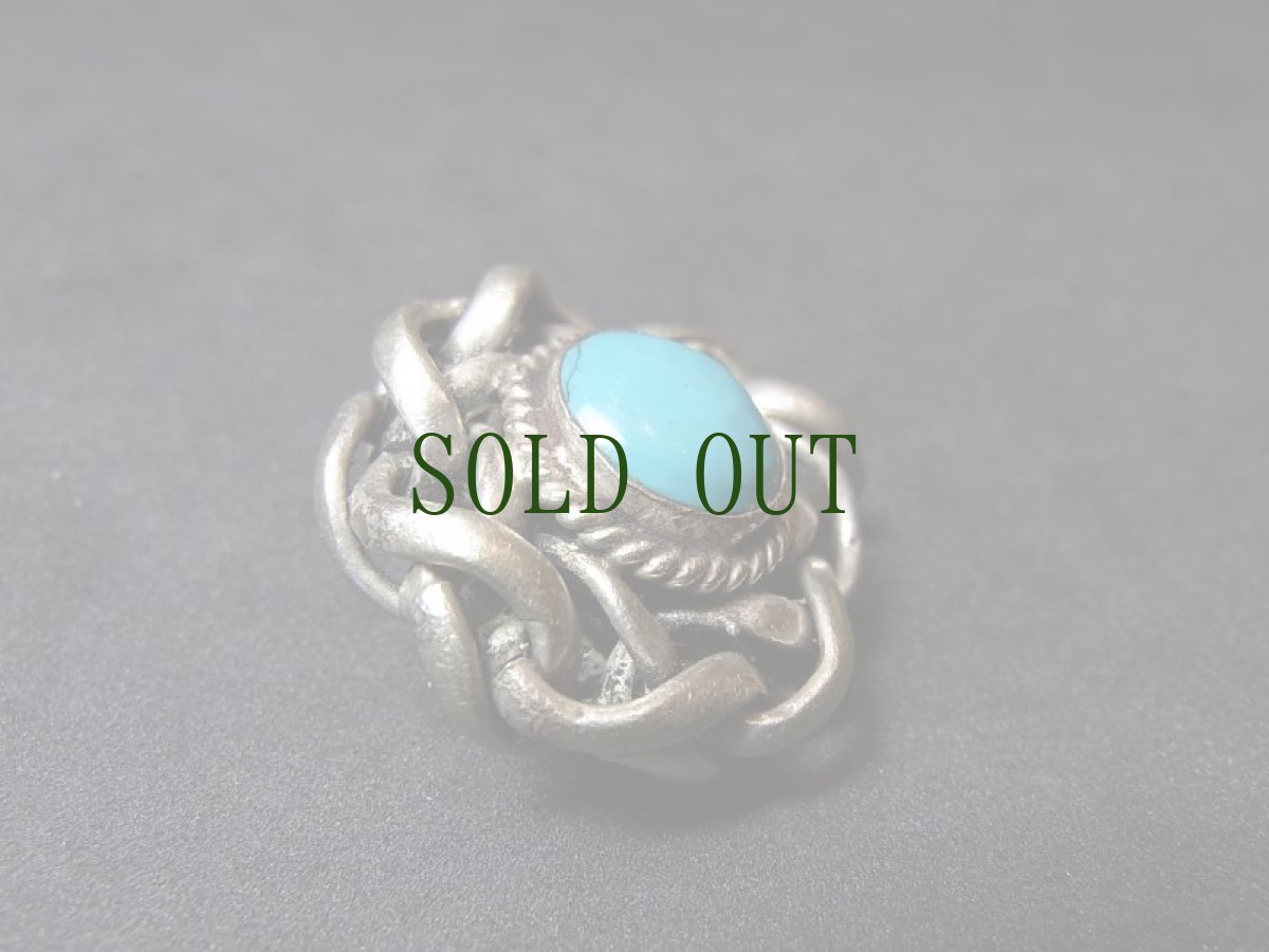 画像4: チベット　蔵銀製ターコイズのペンダントトップ (4)