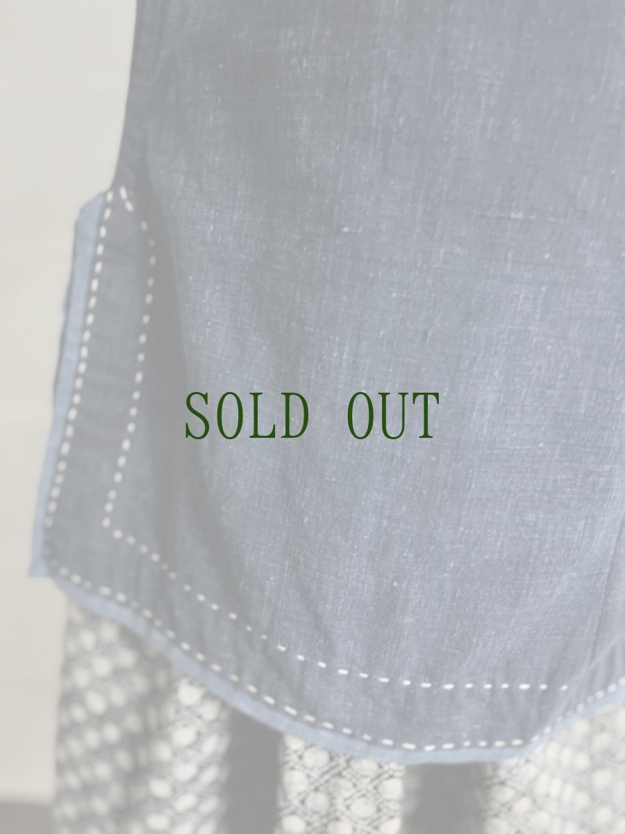 画像10: 本藍染ロング丈ジャケット　（貴州省ミャオ族・トン族　手紬手織り木綿）ドロップショルダー　 (10)