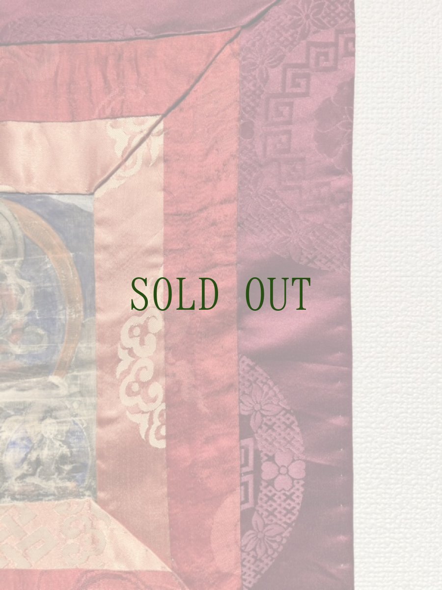 画像3: チベット仏教・阿弥陀三尊のタンカ　(tibetan tshe dpag med thangka)　開眼　極楽浄土 (3)