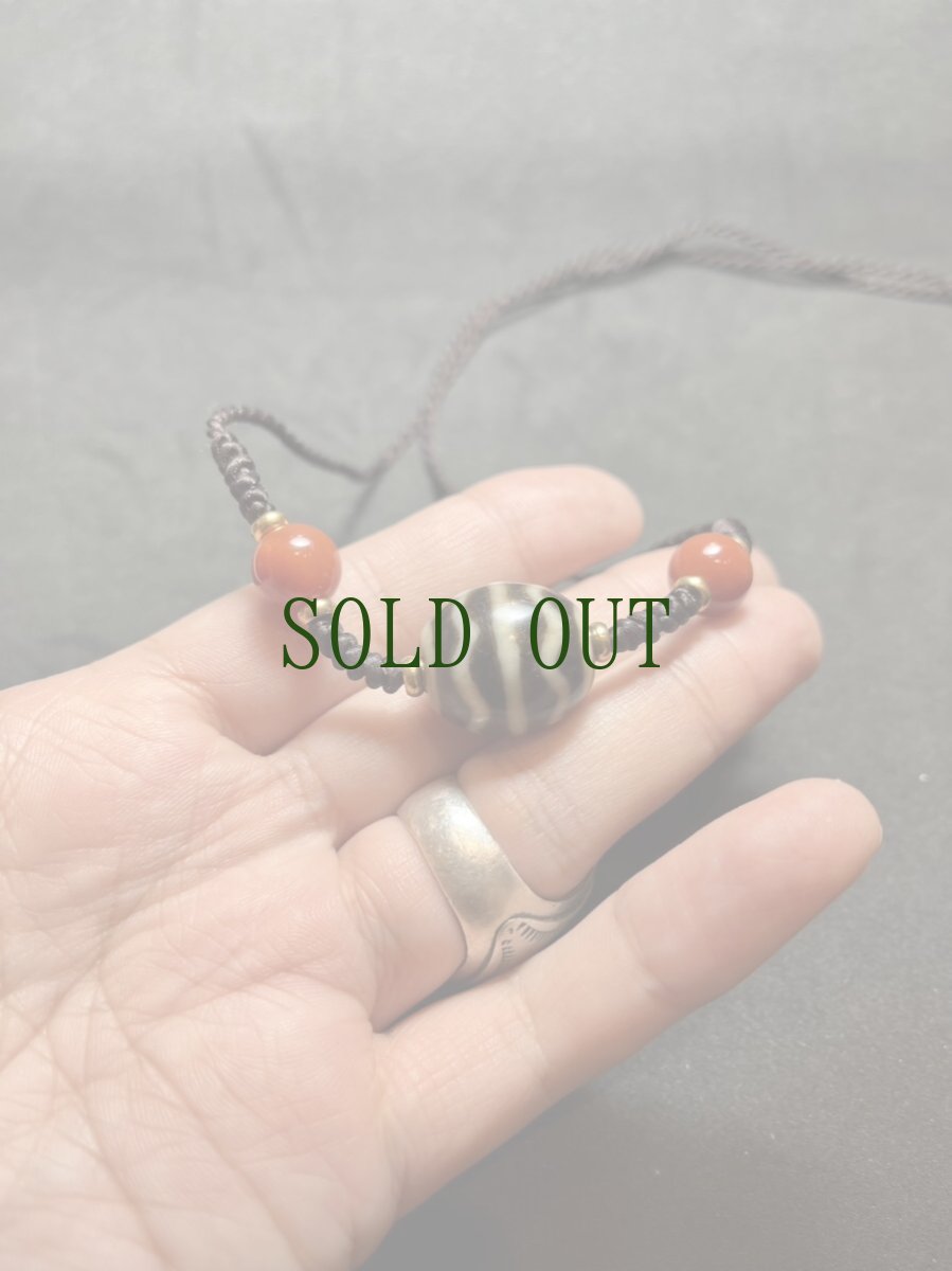 画像7: ジービーズ(dzi with tiger tooth and wave motif) 水紋虎牙天珠  (7)