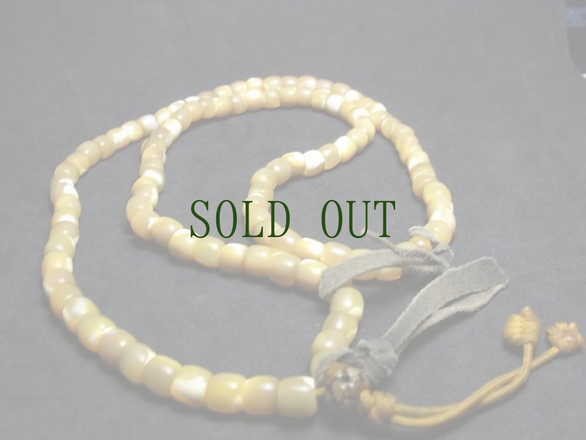 画像2: チベット魚骨珠の念珠　（Tibetan old fish bone mala）107玉　　nya rin　 (2)
