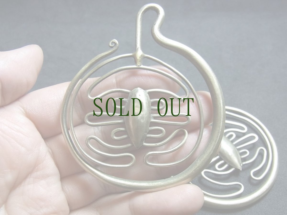 画像5: 貴州苗族（ミャオ族）のシルバーピアス(苗銀) (5)