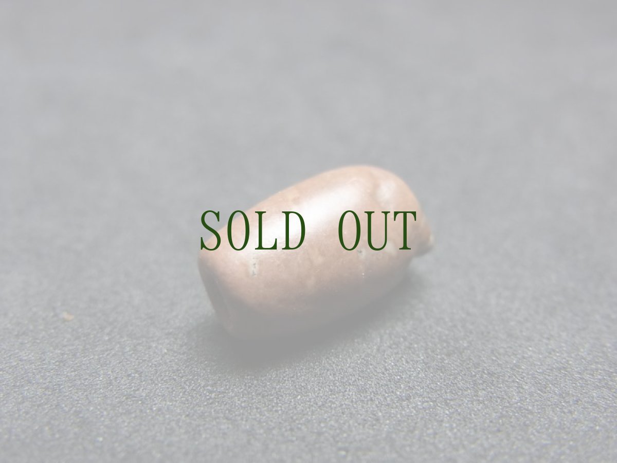 画像2: 古代石製ビーズ（ペルシア・インダス・チベット）　辰砂　紀元前（垂玉・管玉） (2)