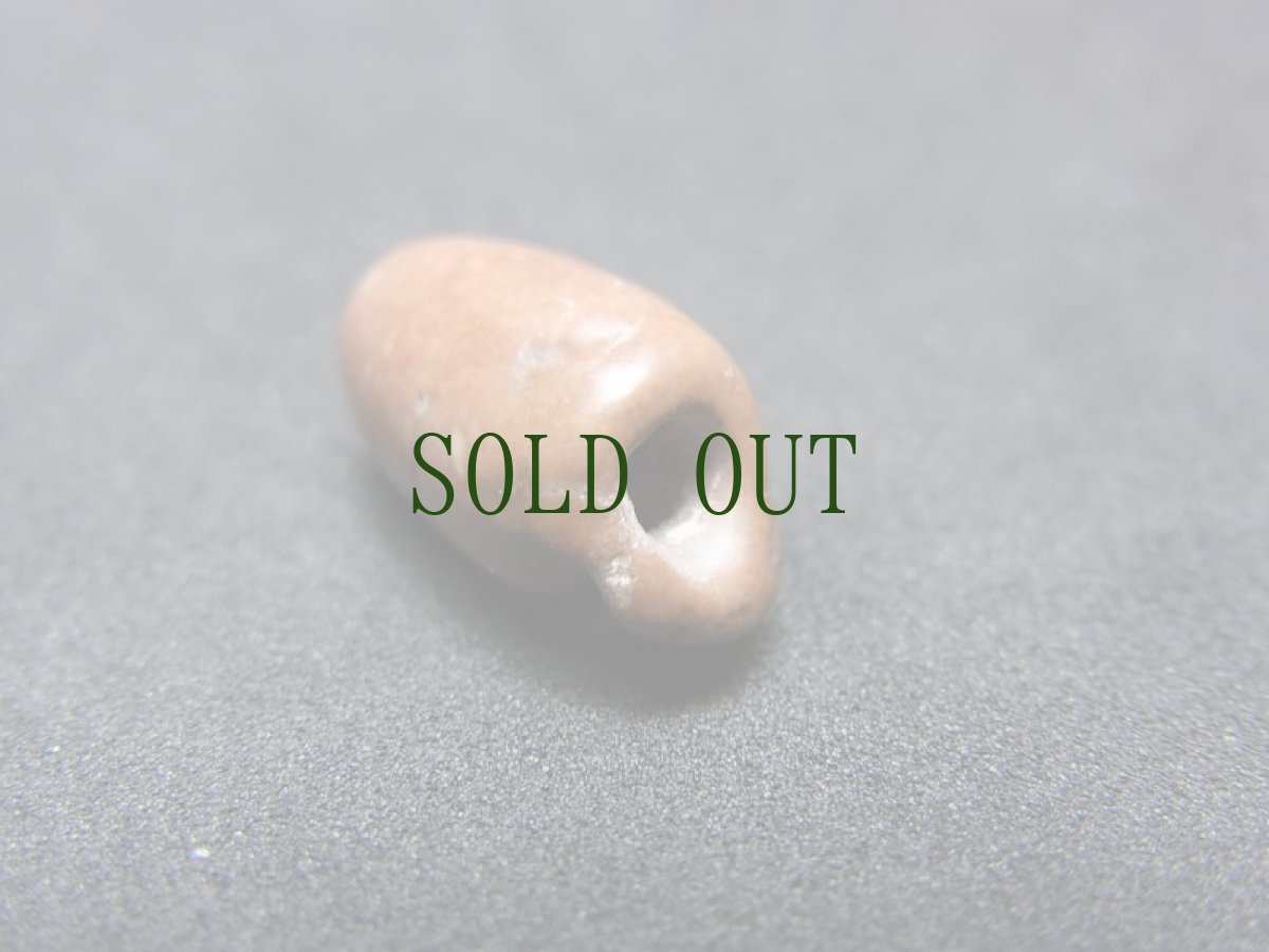 画像6: 古代石製ビーズ（ペルシア・インダス・チベット）　辰砂　紀元前（垂玉・管玉） (6)