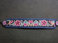 画像13: 貴州省ミャオ族の刺繍古裂・布ブレスレット　 (13)