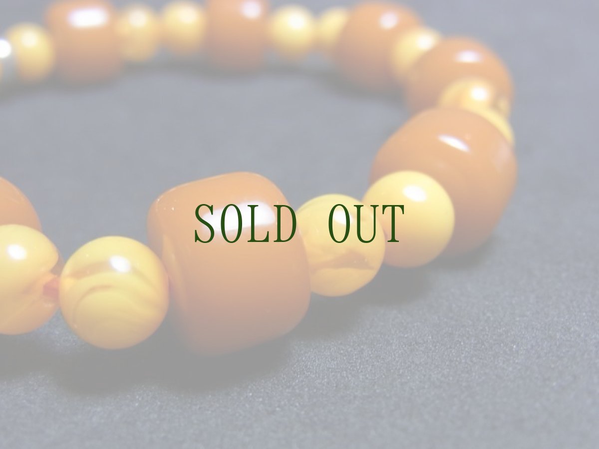 画像4: チベタン・アンバー（数珠用琥珀珠・樹脂玉）のブレスレット (4)