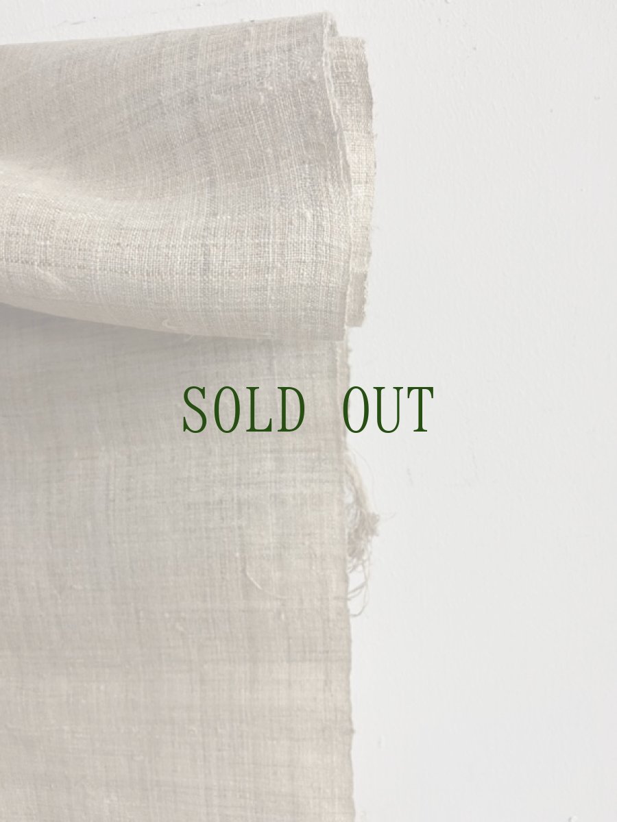 画像5: 貴州省ミャオ族　生成り　火麻製（大麻・hemp）反物　（鯨尺1尺×約8ｍ）ビンテージ　 (5)