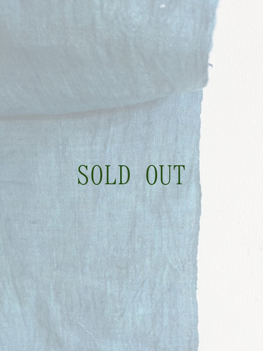 画像9: 貴州省ミャオ族　草木（藍）染め　火麻製（大麻・hemp）反物　（鯨尺1尺×約7,5ｍ）ビンテージ　 (9)