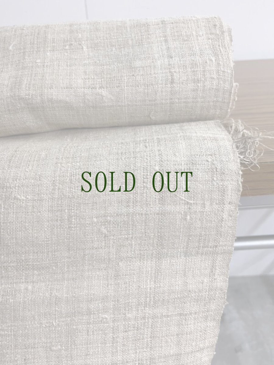 画像4: 貴州省ミャオ族　生成り　火麻製（大麻・hemp）反物　（鯨尺1尺×約7,8ｍ）ビンテージ　 (4)