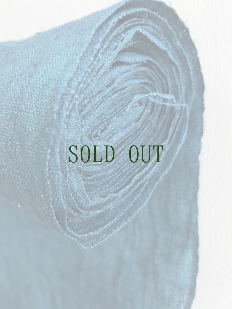 画像5: 貴州省ミャオ族　草木（藍）染め　火麻製（大麻・hemp）反物　（鯨尺1尺×約7,5ｍ）ビンテージ　 (5)