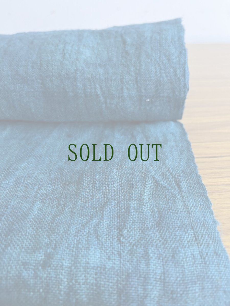 画像8: 貴州省ミャオ族　草木（藍）染め　火麻製（大麻・hemp）反物　（鯨尺1尺×約7,5ｍ）ビンテージ　 (8)