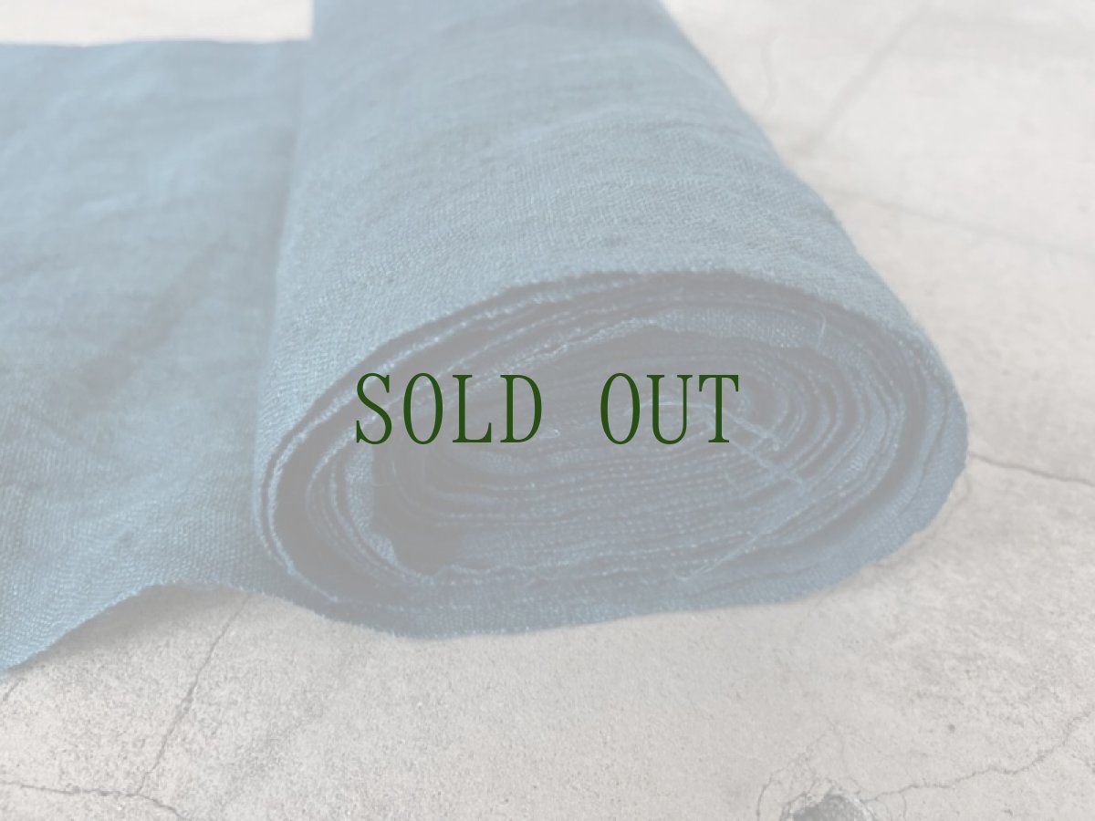 画像4: 貴州省ミャオ族　草木（藍）染め　火麻製（大麻・hemp）反物　（鯨尺1尺×約7,5ｍ）ビンテージ　 (4)