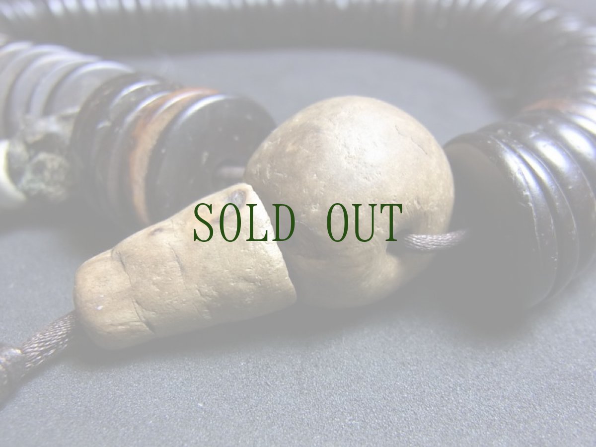 画像4: チベット・老椰子平玉とカウンターの御数珠　(TIbetan old palm beads  mala )　94玉 (4)