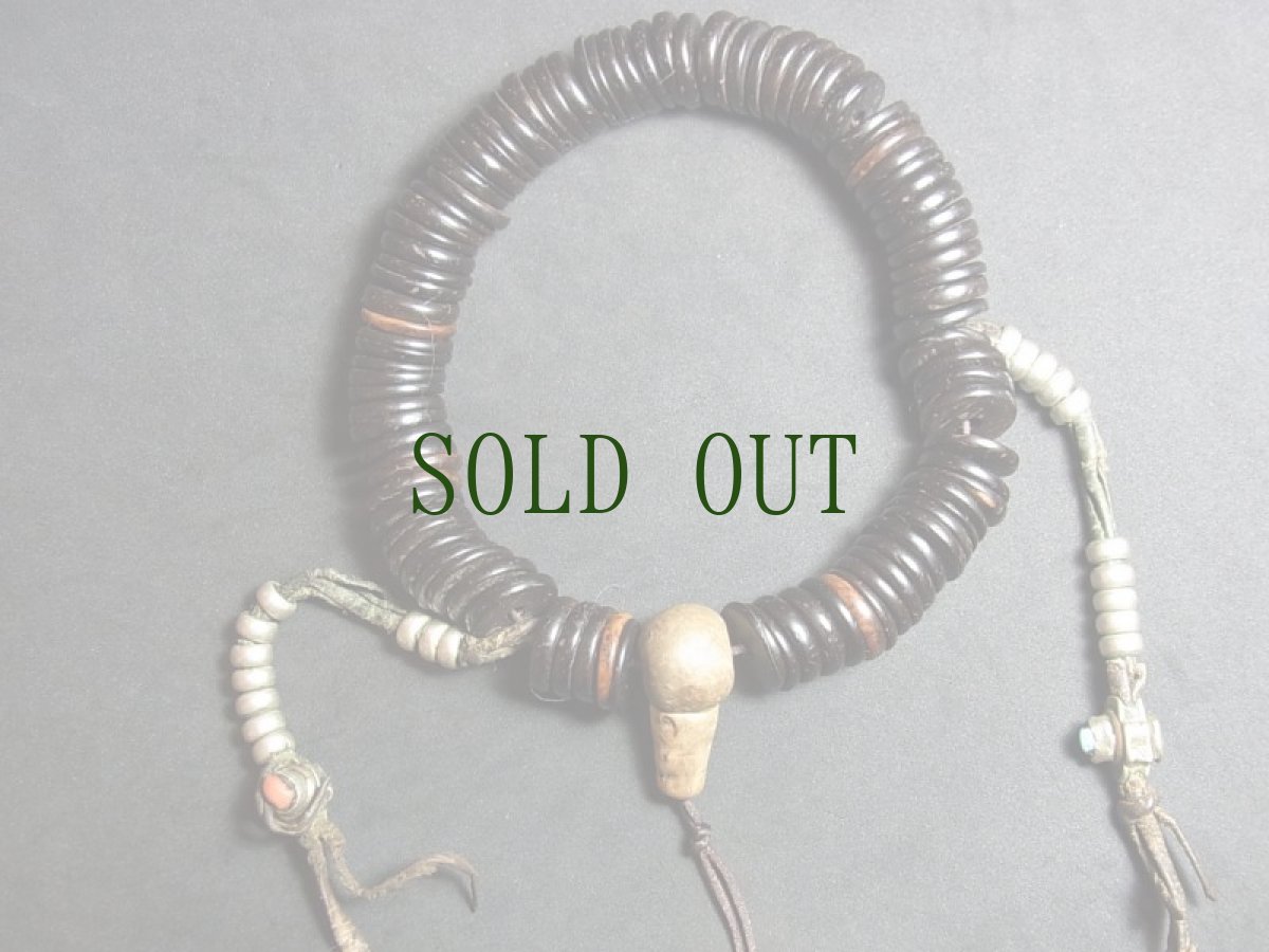 画像2: チベット・老椰子平玉とカウンターの御数珠　(TIbetan old palm beads  mala )　94玉 (2)