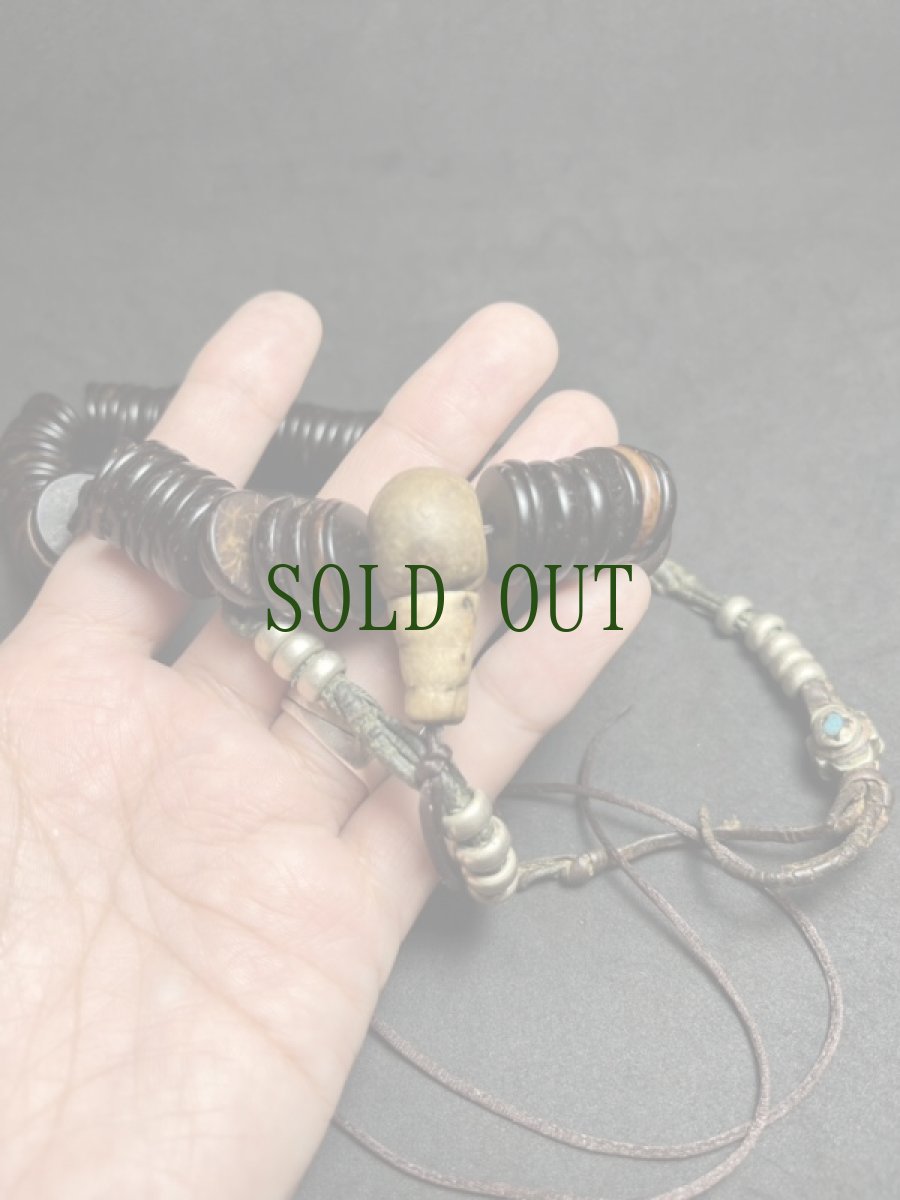 画像13: チベット・老椰子平玉とカウンターの御数珠　(TIbetan old palm beads  mala )　94玉 (13)