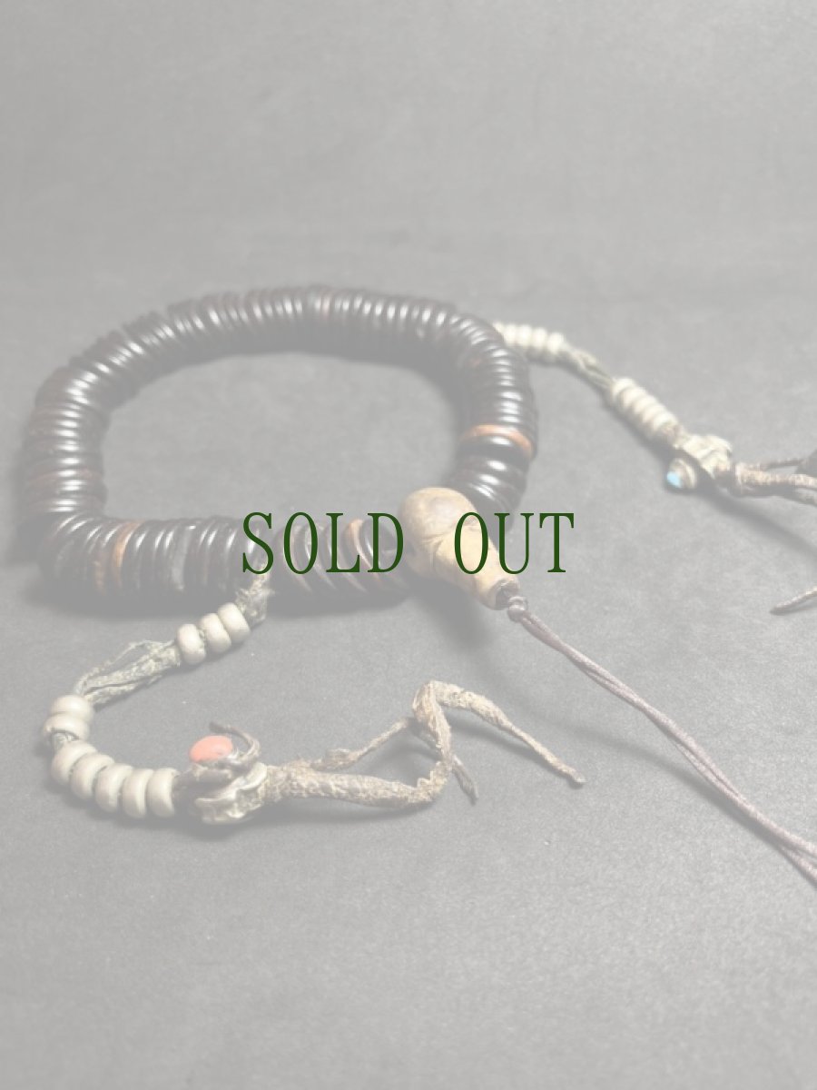 画像11: チベット・老椰子平玉とカウンターの御数珠　(TIbetan old palm beads  mala )　94玉 (11)
