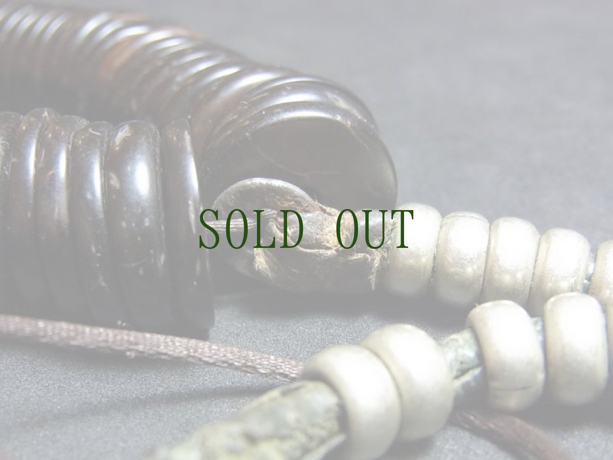 画像10: チベット・老椰子平玉とカウンターの御数珠　(TIbetan old palm beads  mala )　94玉 (10)