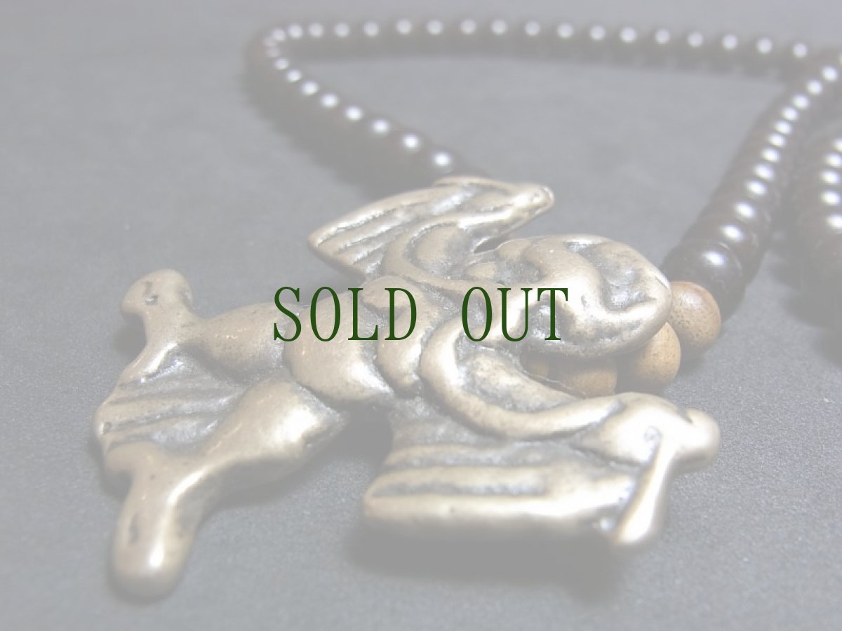 画像7: トクチャ(天鉄・Thogchags)　霊鳥キュンと椰子珠、沈香珠の首飾り (7)