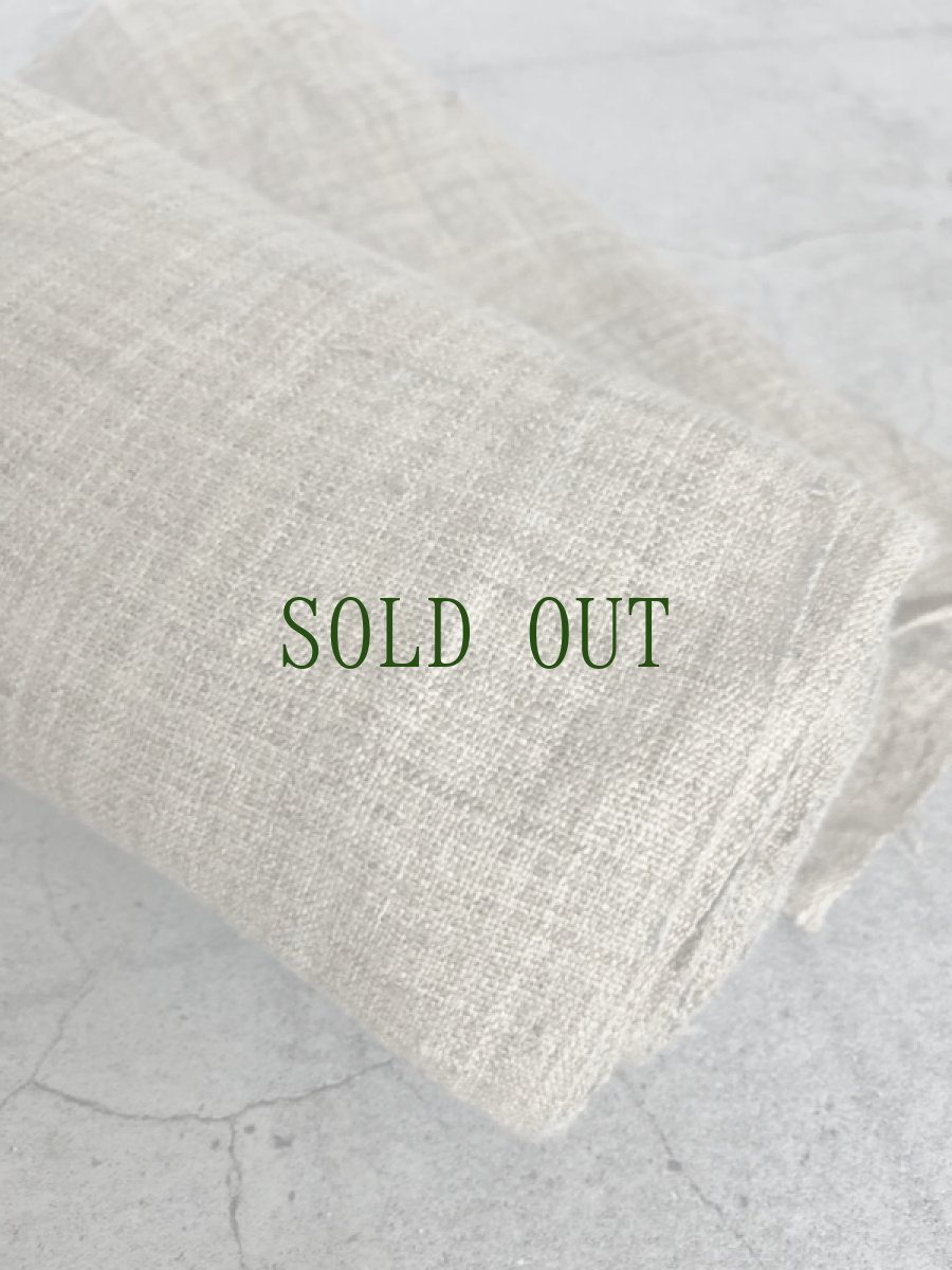 画像2: 貴州省ミャオ族　生成り　火麻製（大麻・hemp）反物　（鯨尺1尺×約8ｍ）ビンテージ　 (2)