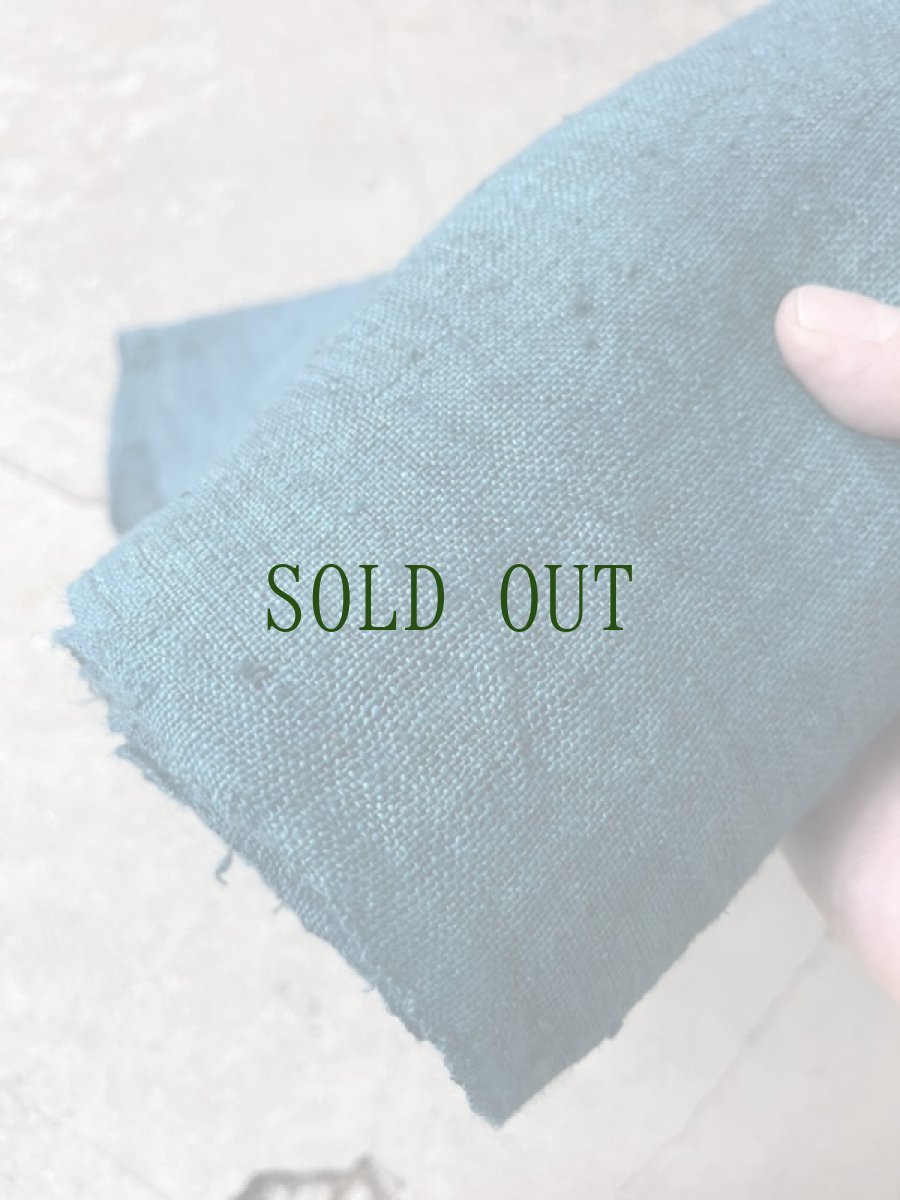 画像3: 貴州省ミャオ族　草木（藍）染め　火麻製（大麻・hemp）反物　（鯨尺1尺×約7,5ｍ）ビンテージ　 (3)