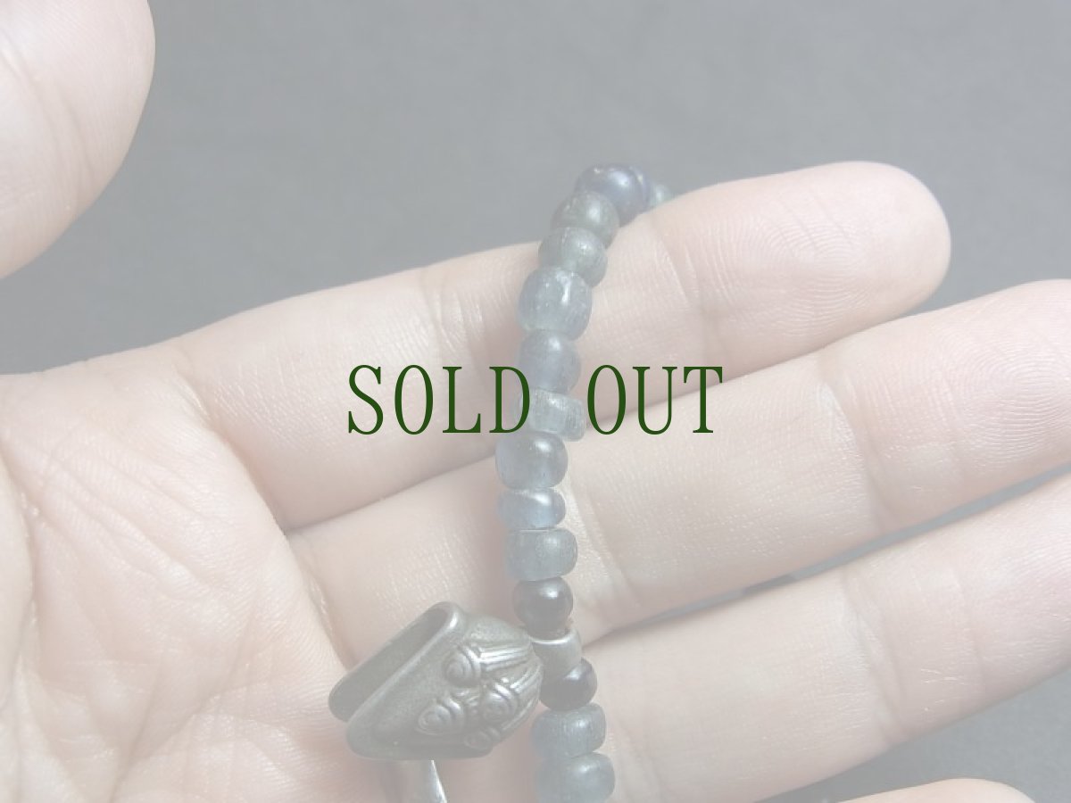 画像8: 古代ペルシャ（古代ローマン）瑠璃珠（とんぼ玉）とチベットの数珠飾りのブレスレット　 (8)