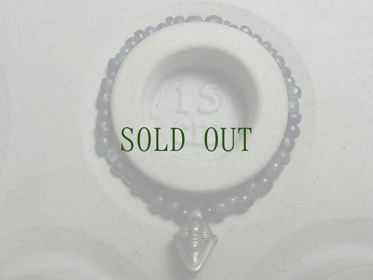 画像10: 古代ペルシャ（古代ローマン）瑠璃珠（とんぼ玉）とチベットの数珠飾りのブレスレット　 (10)