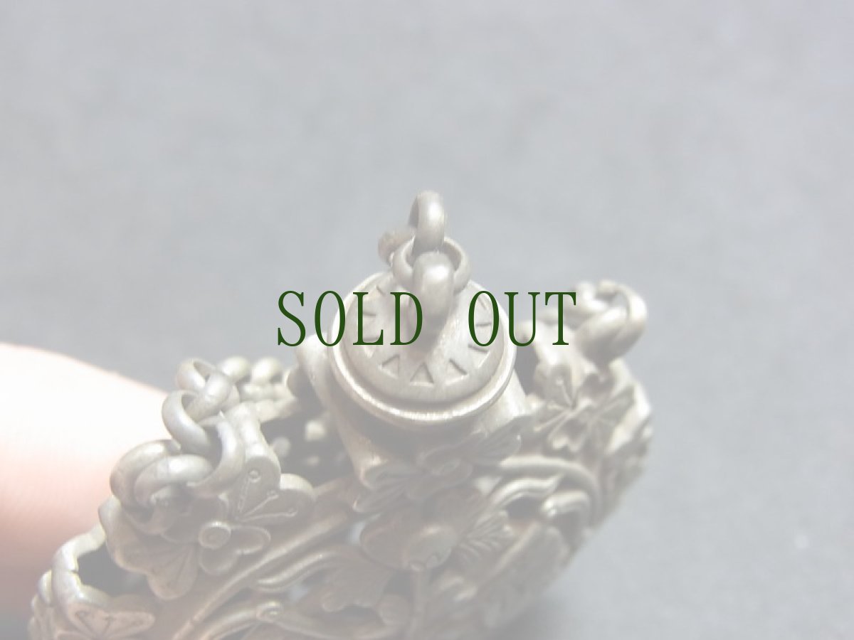 画像7: 貴州省ミャオ族の鼻煙壺型ペンダントトップ・ブローチ（苗銀)　 (7)