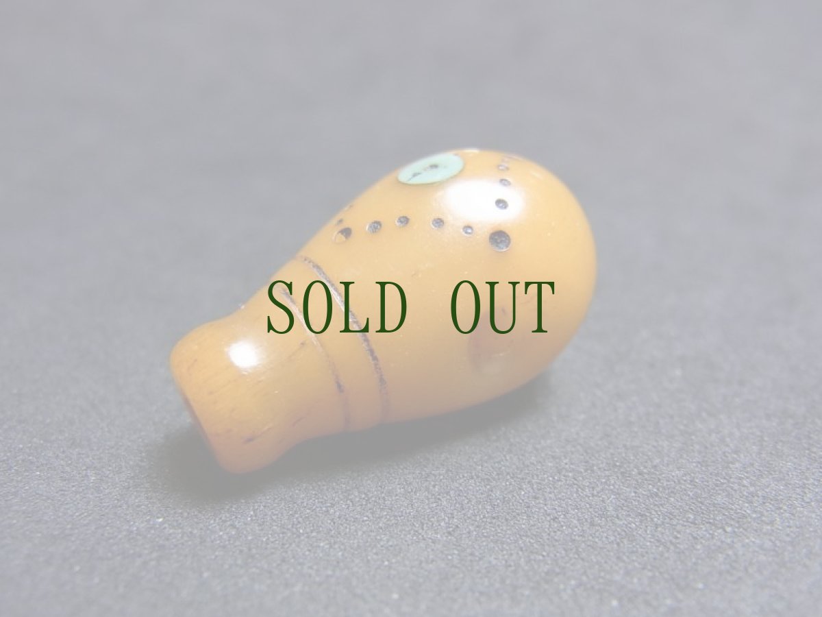 画像4: グル玉　(数珠用親玉)　チベタンＭＡＬＡパーツ　羚羊骨製　 (4)