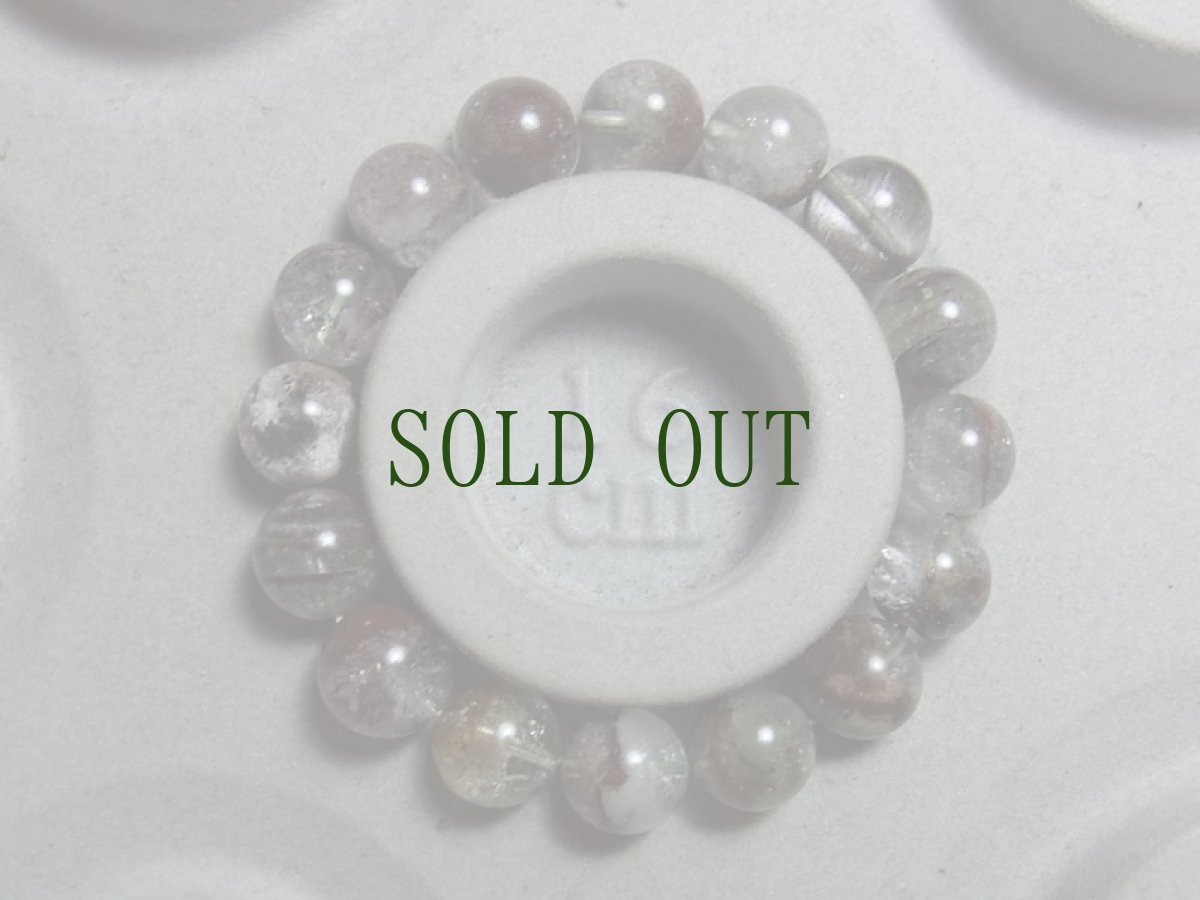 画像7: マダガスカル産グリーンファントム（ガーデンクォーツ・緑幽霊水晶）のブレスレット　12mm珠 (7)