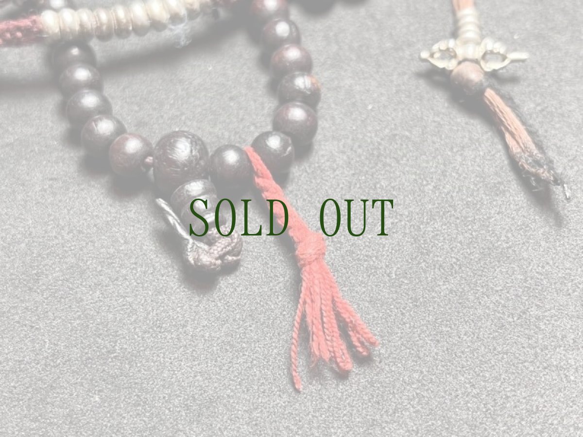 画像5: チベット・老紫檀とターコイズ、カウンターの御数珠　( TIbetan old rose wood beads  mala )　100 玉 (5)