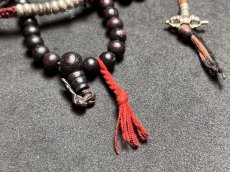 画像5: チベット・老紫檀とターコイズ、カウンターの御数珠　( TIbetan old rose wood beads  mala )　100 玉 (5)